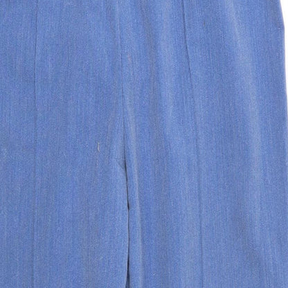 Kate Lilly Womens Blue   Trousers  Size 14 L25 in - Stretch waistband