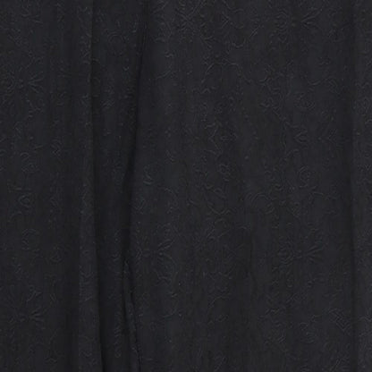 F&F Womens Black Floral  Trousers  Size 14 L25 in