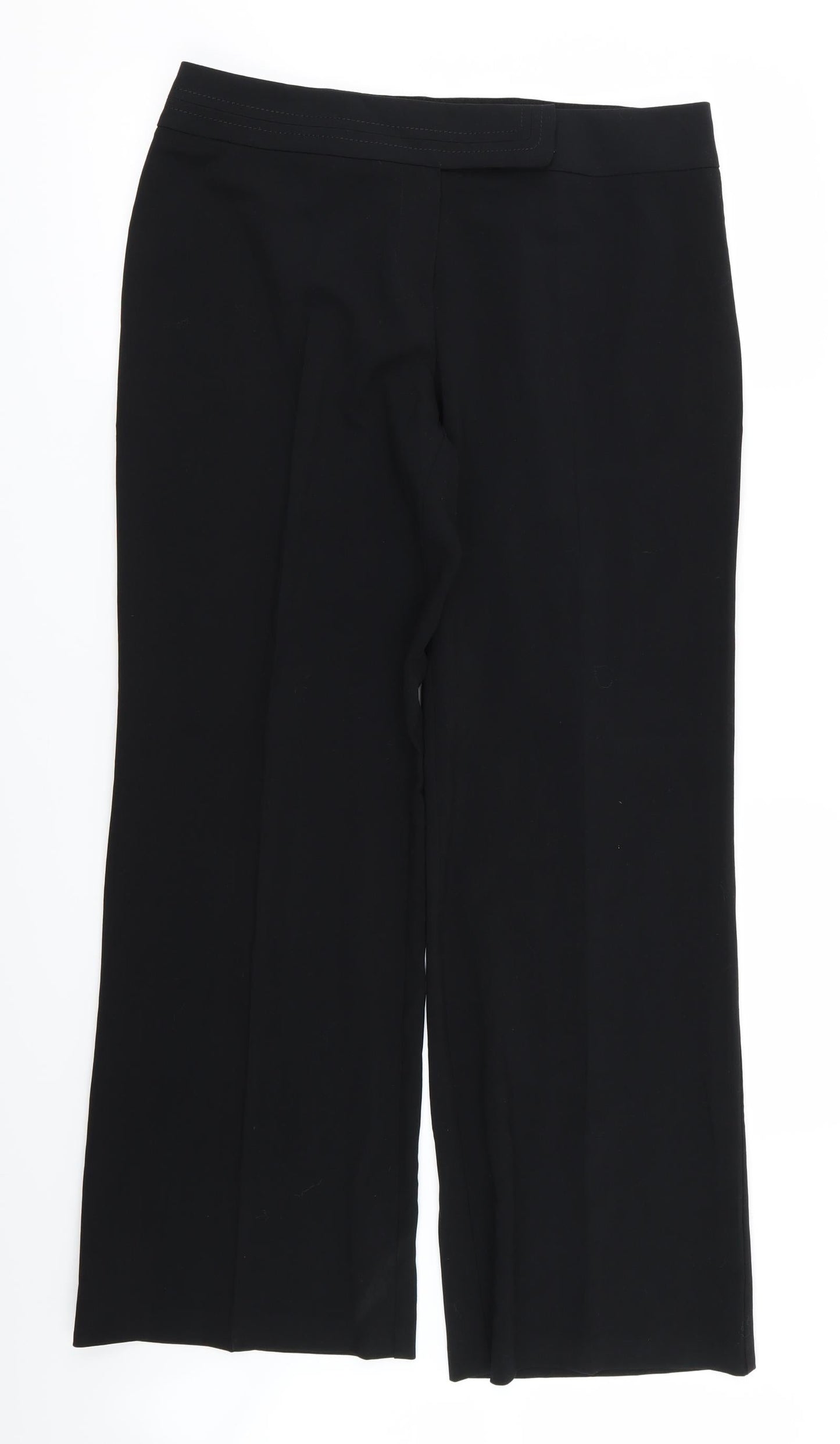 M&S Womens Black   Trousers  Size 14 L28 in