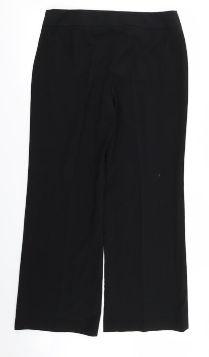 M&S Womens Black   Trousers  Size 14 L28 in