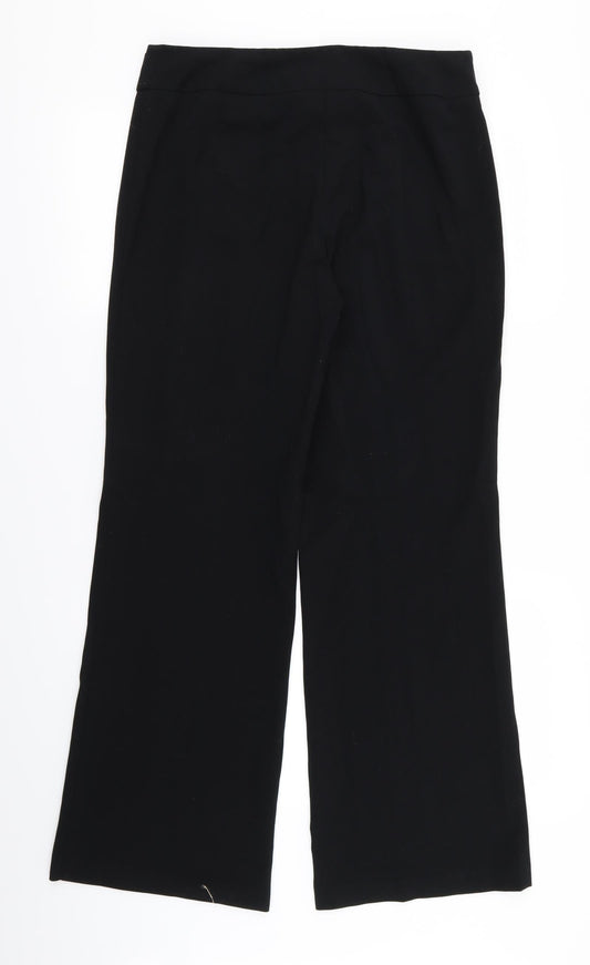 M&S Womens Black   Trousers  Size 12 L28 in