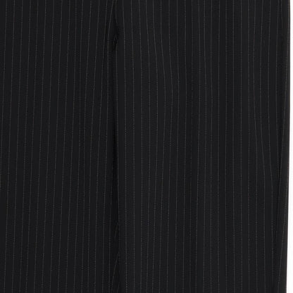 Ozone Womens Black Striped  Trousers  Size 14 L30.5 in