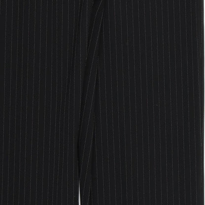 Ozone Womens Black Striped  Trousers  Size 14 L30.5 in