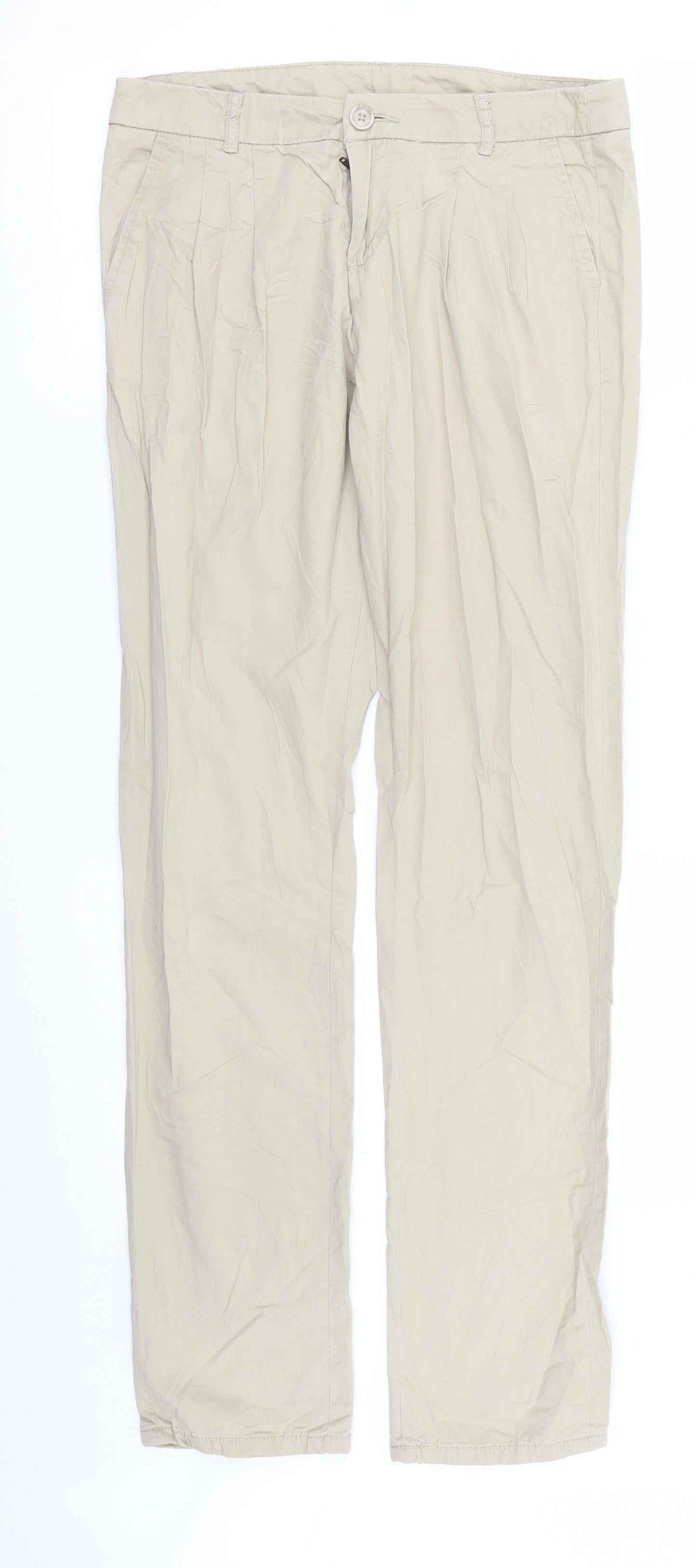 Womens UK Size 28 in camaieu Regular Fit Chino Beige Trousers