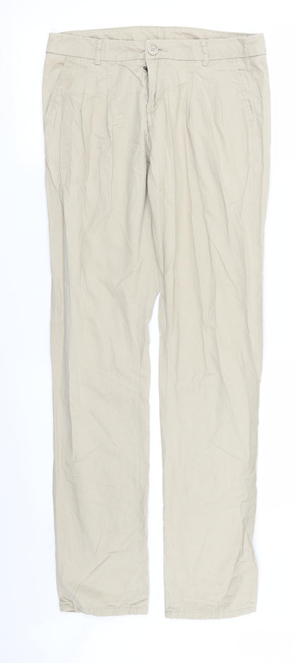 Womens UK Size 28 in camaieu Regular Fit Chino Beige Trousers
