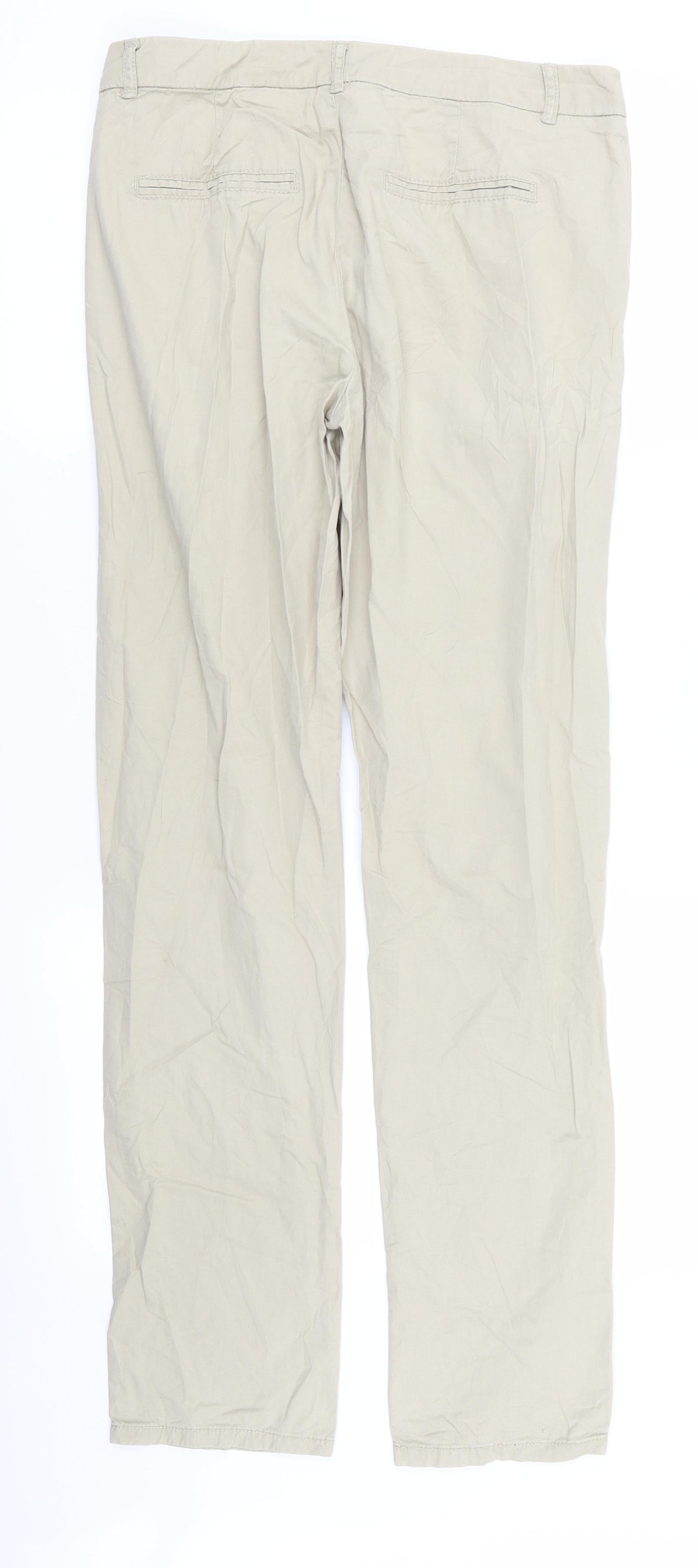 Womens UK Size 28 in camaieu Regular Fit Chino Beige Trousers