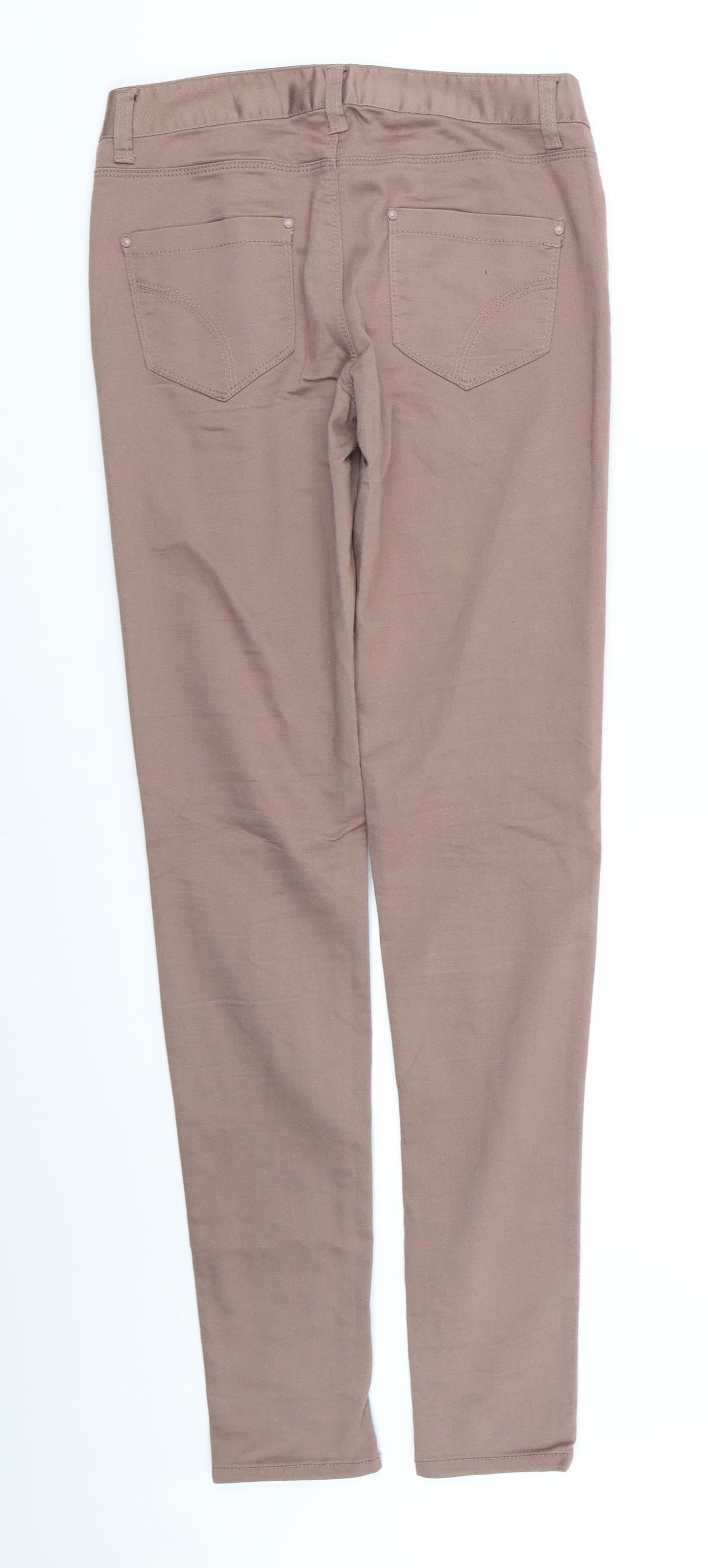 Womens UK Size 8 DENIM AND CO Regular Fit Skinny Pink Jeans