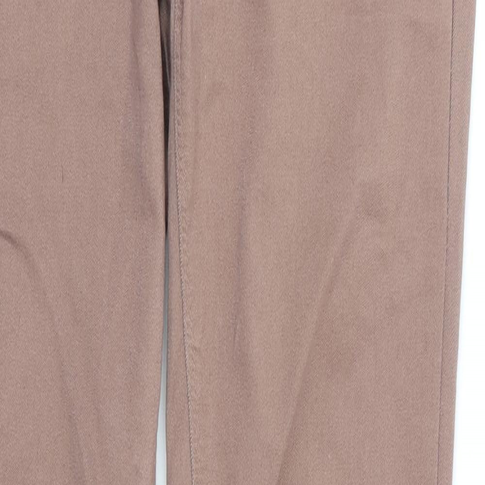 Womens UK Size 8 DENIM AND CO Regular Fit Skinny Pink Jeans