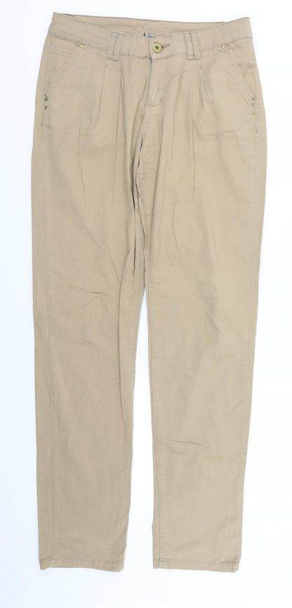denim and co Womens Beige   Chino Trousers Size 12 L31 in