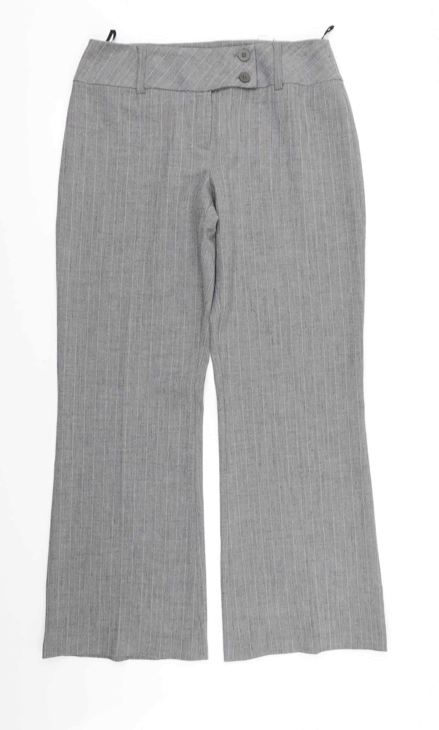 Womens UK Size 14 Select Regular Fit  Grey Trousers