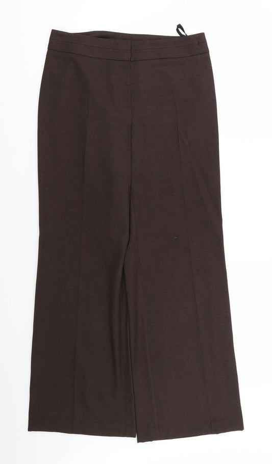 M&S Womens Brown   Trousers  Size 8 L29 in