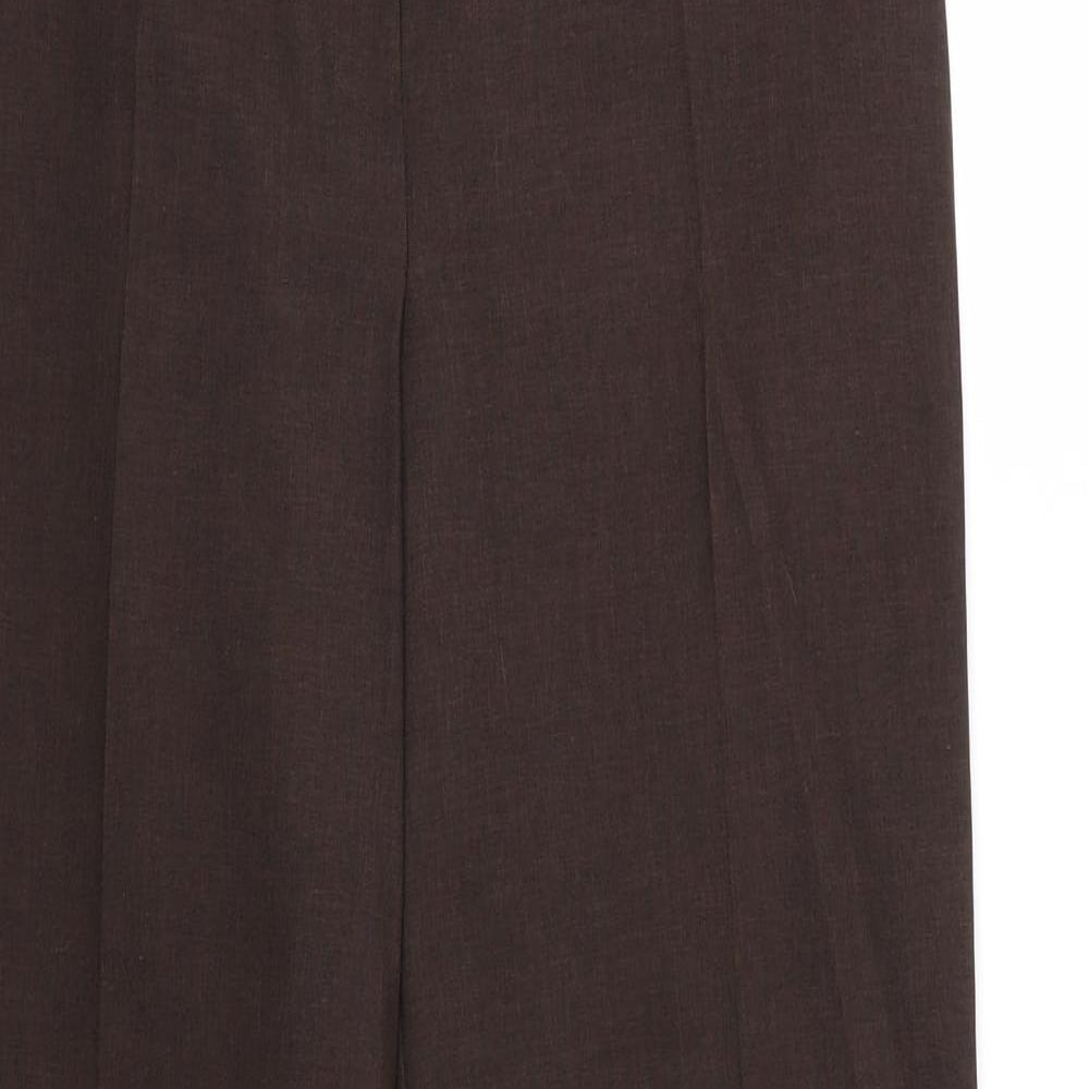M&S Womens Brown   Trousers  Size 8 L29 in