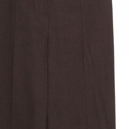 M&S Womens Brown   Trousers  Size 8 L29 in