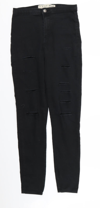 denim snd co Womens Black   Skinny Jeans Size 10 L28 in - RIPPED JEANS