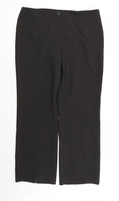 Womens UK Size 14 M&S Regular Fit  Brown Trousers