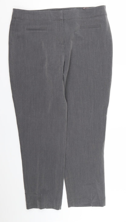 Womens UK Size 14 Classic Regular Fit  Grey Trousers