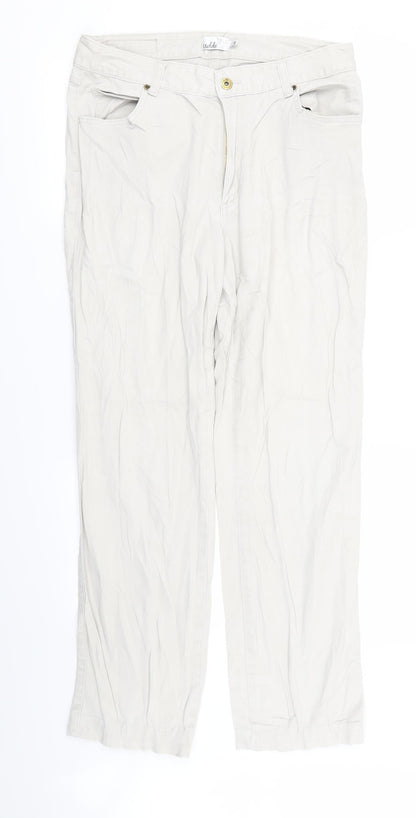 Isolde Womens White   Skinny Jeans Size 12 L29 in