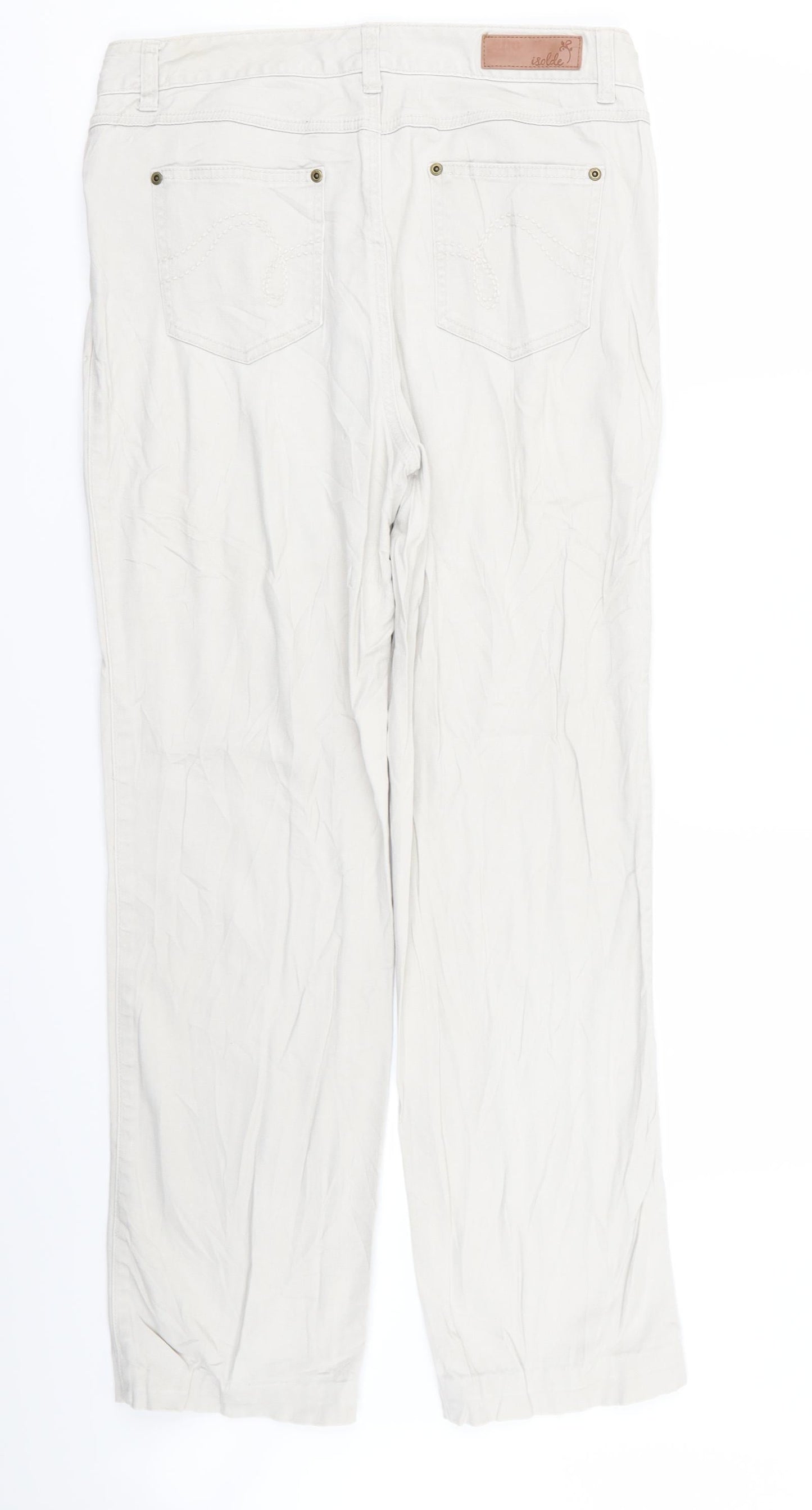 Isolde Womens White   Skinny Jeans Size 12 L29 in