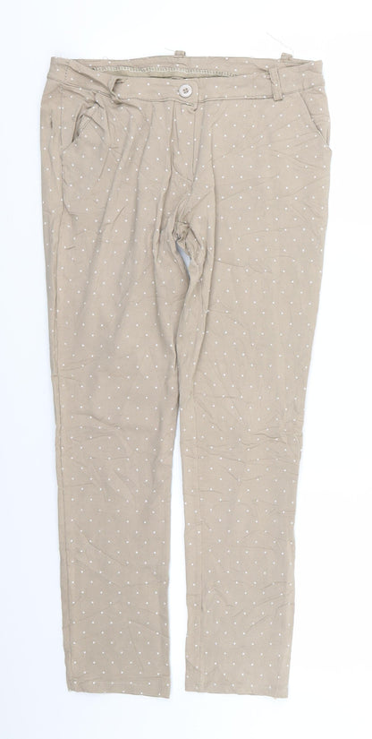 Womens UK Size 24 in Preworn Regular Fit  Beige Trousers