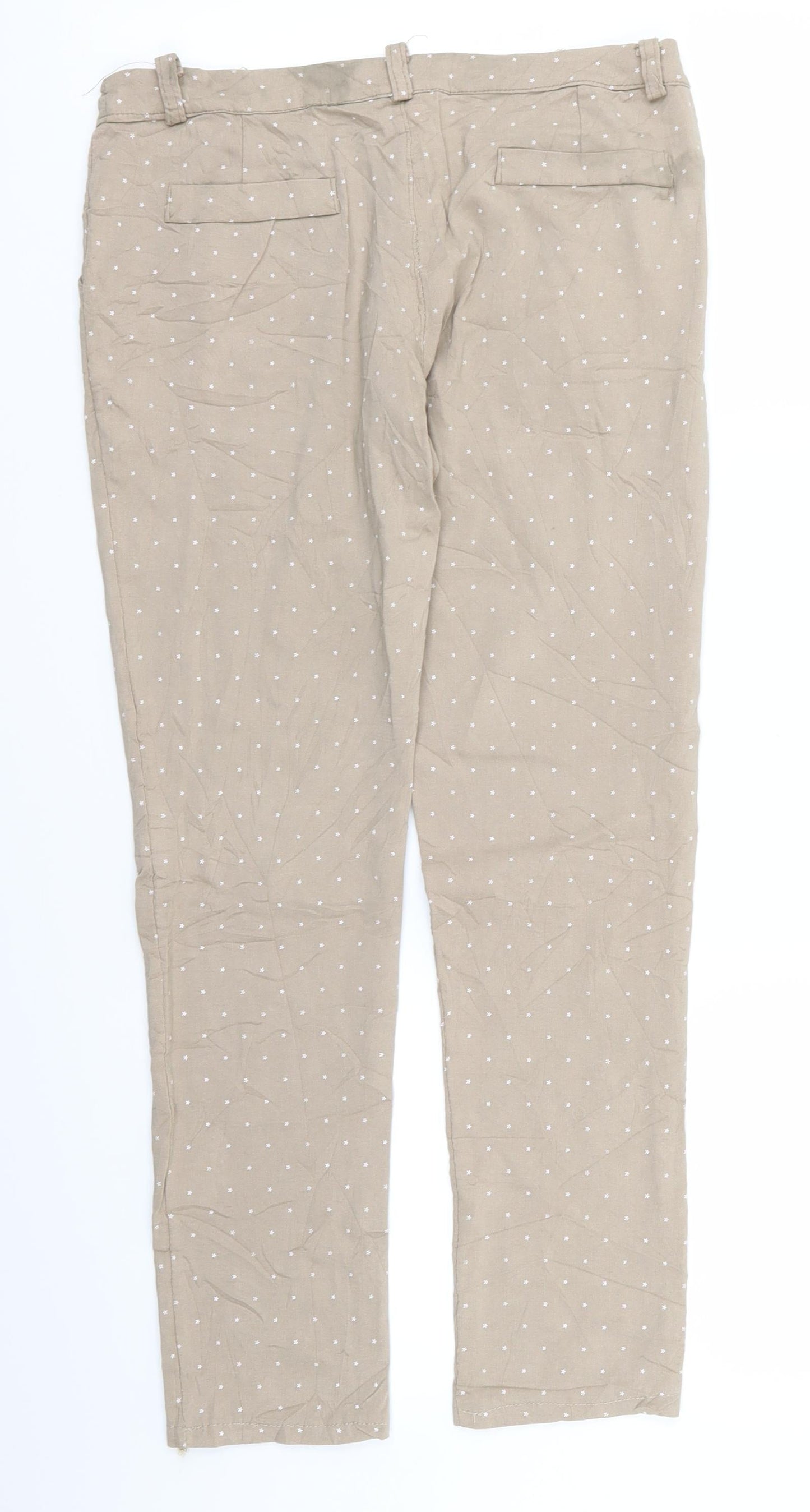 Womens UK Size 24 in Preworn Regular Fit  Beige Trousers
