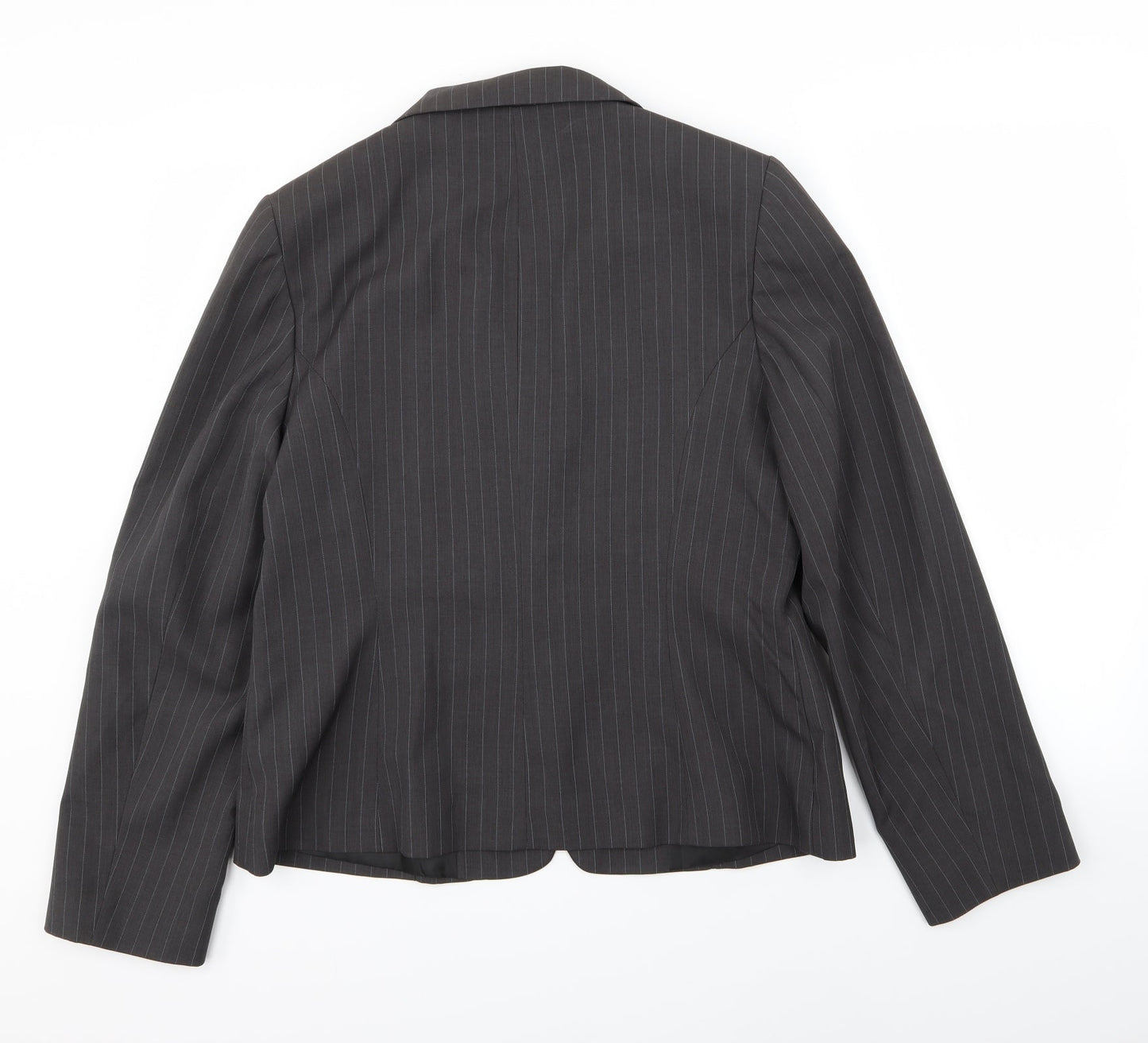 Asda George Womens Grey Pinstripe  Jacket Blazer Size 16