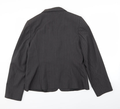 Asda George Womens Grey Pinstripe  Jacket Blazer Size 16