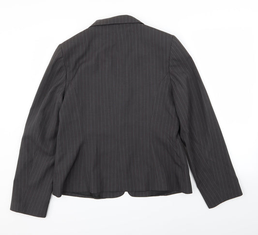 Asda George Womens Grey Pinstripe  Jacket Blazer Size 16