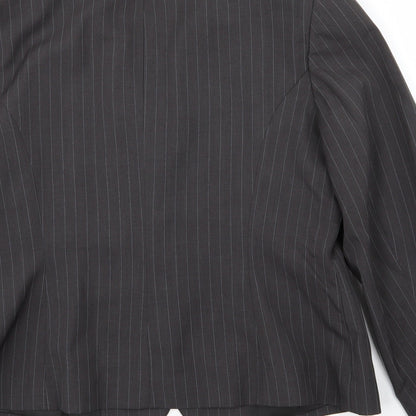 Asda George Womens Grey Pinstripe  Jacket Blazer Size 16
