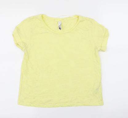 Womens UK Size 6 By Henry Holland Yellow Basic T-Shirt