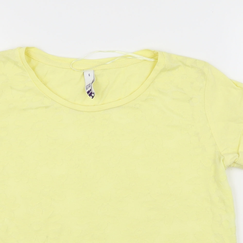 Womens UK Size 6 By Henry Holland Yellow Basic T-Shirt