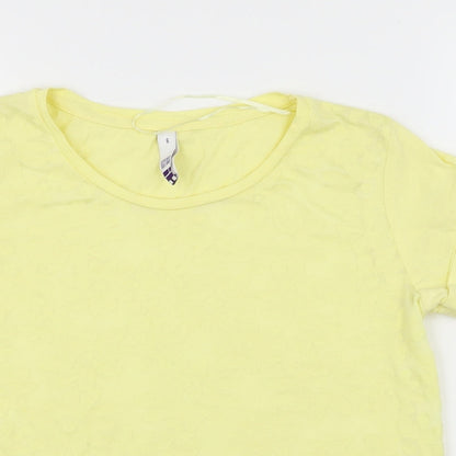 Womens UK Size 6 By Henry Holland Yellow Basic T-Shirt
