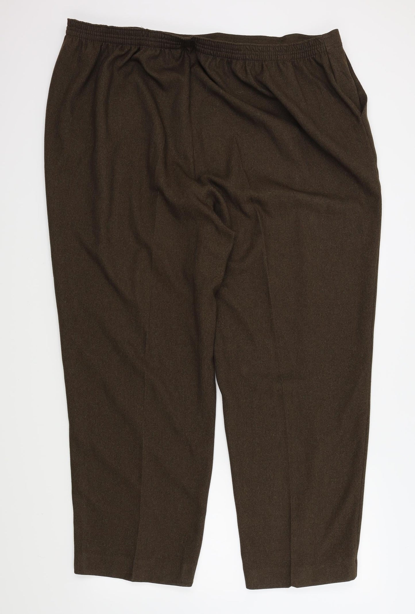 Womens UK Size 23 in Preworn Regular Fit Sweatpants Brown Trousers
