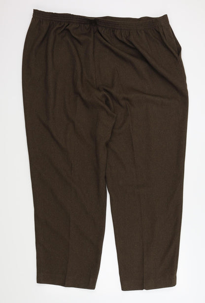 Womens UK Size 23 in Preworn Regular Fit Sweatpants Brown Trousers
