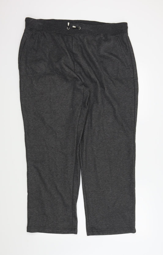 Womens UK Size L BM Regular Fit Jogger Grey Trousers