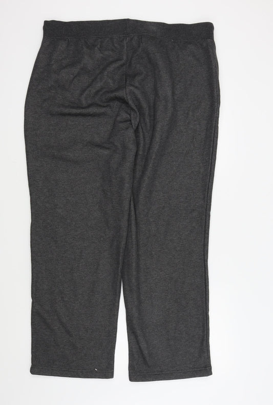 Womens UK Size L BM Regular Fit Jogger Grey Trousers