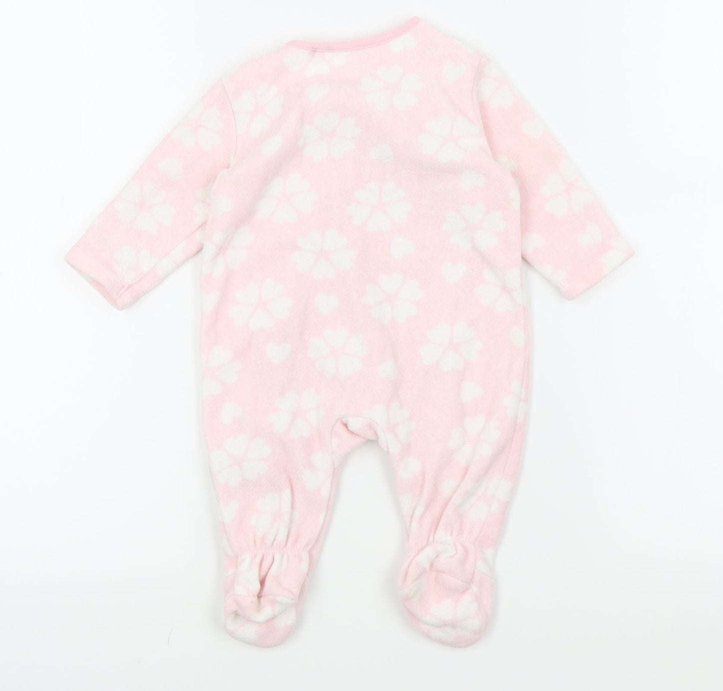 George  Pink Floral  Babygrow One-Piece Size 0-3 Months