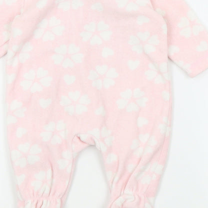 George  Pink Floral  Babygrow One-Piece Size 0-3 Months