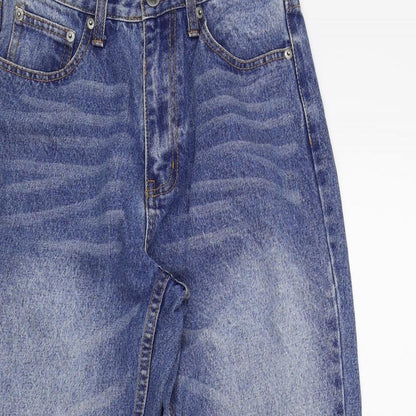 Cheap Monday Womens Blue Houndstooth  Straight Jeans Size 27 L23 in - scull