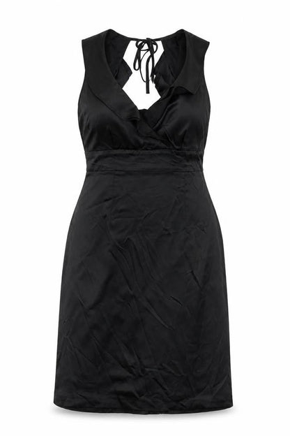 Debenhams Womens Black   A-Line  Size 12  - Frill Detail
