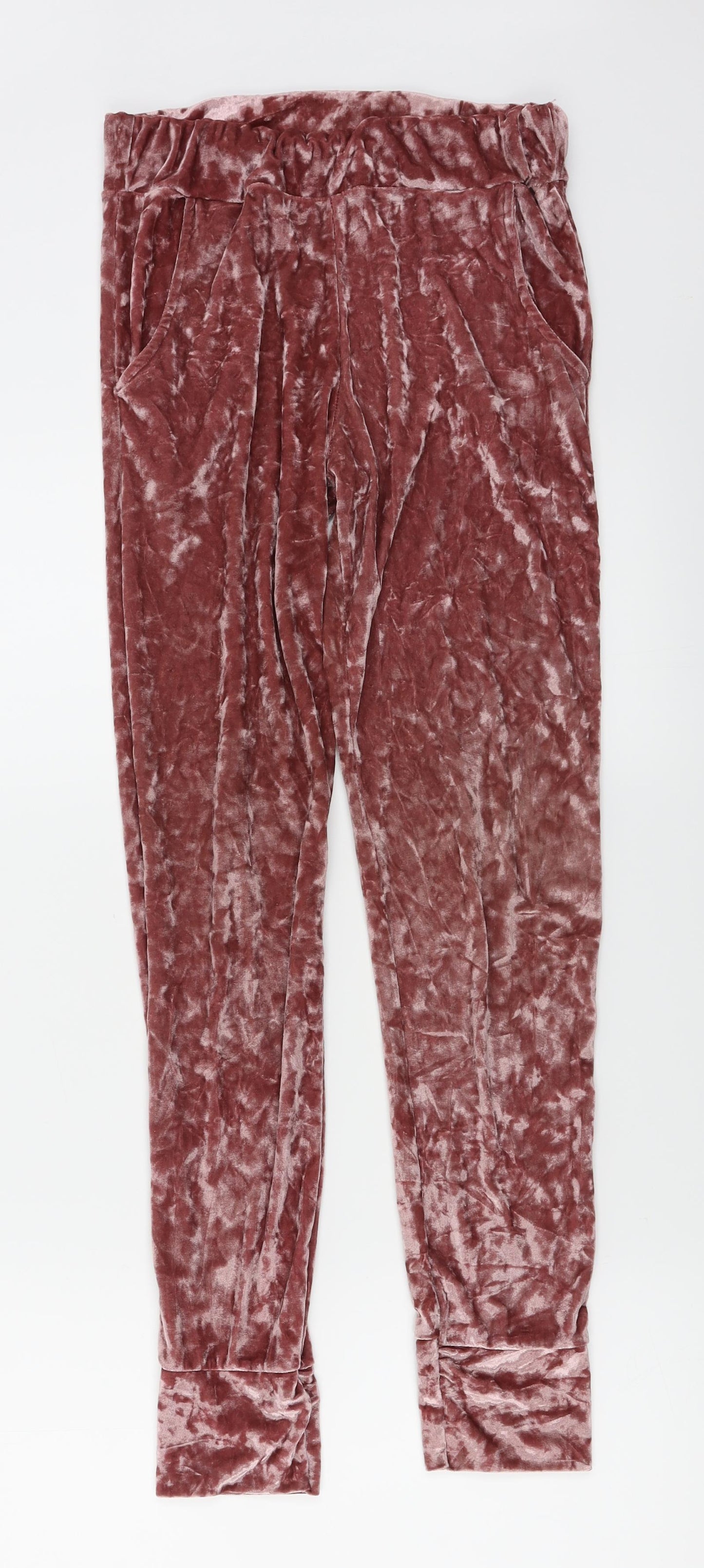 Womens UK Size M Preworn Regular Fit Jogger Pink Trousers