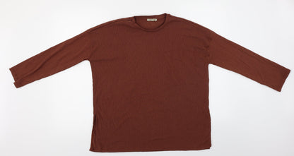 Womens UK Size XS Pull&Bear Brown Basic Blouse