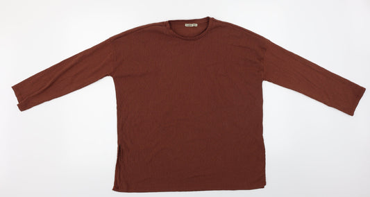 Womens UK Size XS Pull&Bear Brown Basic Blouse