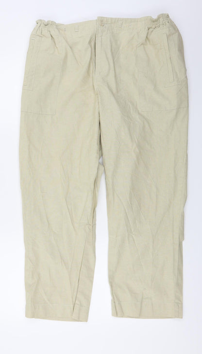 Mens UK Size XL Cotton Traders Regular Fit  Beige Trousers