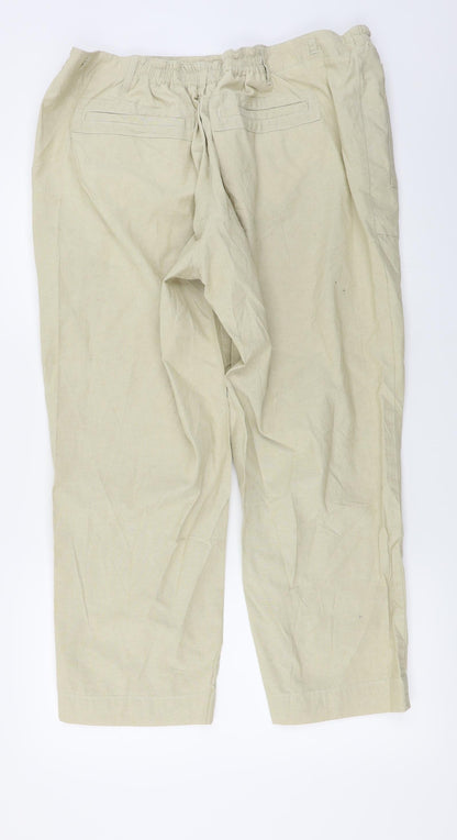 Mens UK Size XL Cotton Traders Regular Fit  Beige Trousers