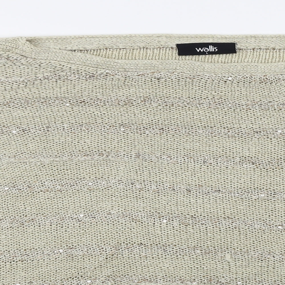 Wallis  Womens Beige Striped  Pullover Jumper Size L