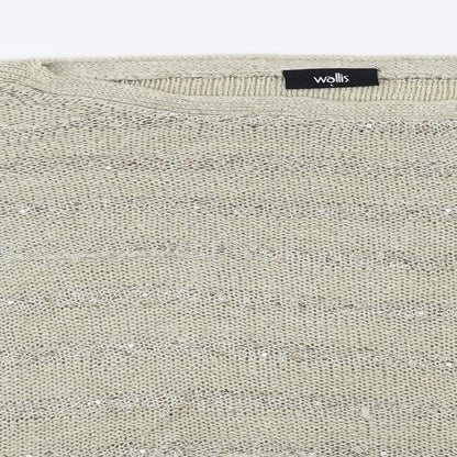 Wallis  Womens Beige Striped  Pullover Jumper Size L