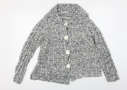 Pure & Natural  Womens Grey   Cardigan Jumper Size 16