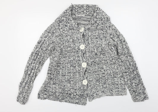 Pure & Natural  Womens Grey   Cardigan Jumper Size 16