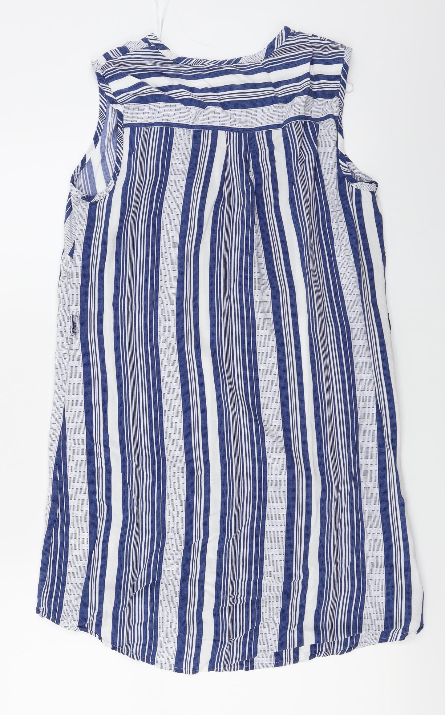 Womens UK Size 10 Papaya Blue Basic Blouse
