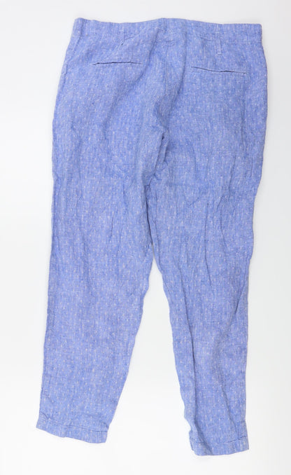 Womens UK Size 12 Marks and Spencer Regular Fit  Blue Trousers